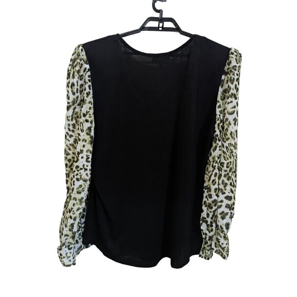 NWT stem & vine size 3X top blouse black green pullover - Picture 2 of 8